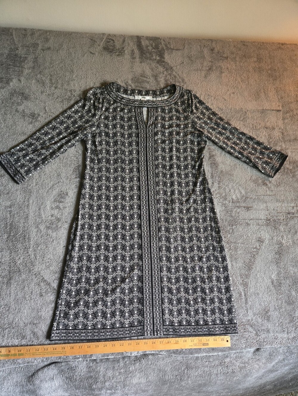 Black & White Patterned Shift Dress